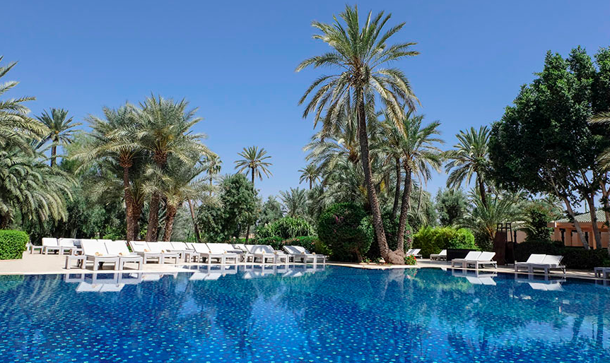 Het zwembad van Club Med la Palmeraie