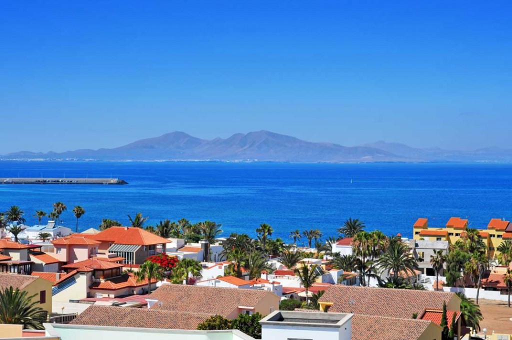 Uitzicht over de zee van Fuerteventura