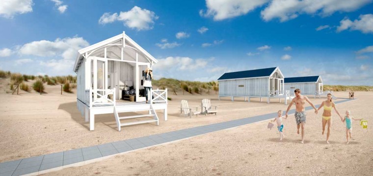 Vakantiehuisje aan het strand van Den Haag winnen
