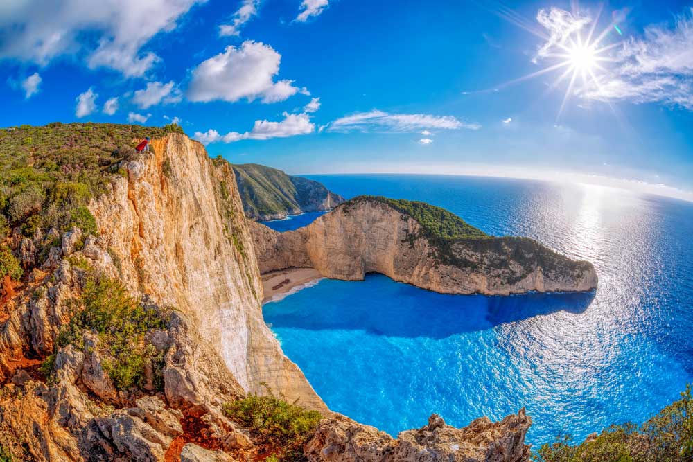 De prachtige kust van het Griekse eiland Zakynthos
