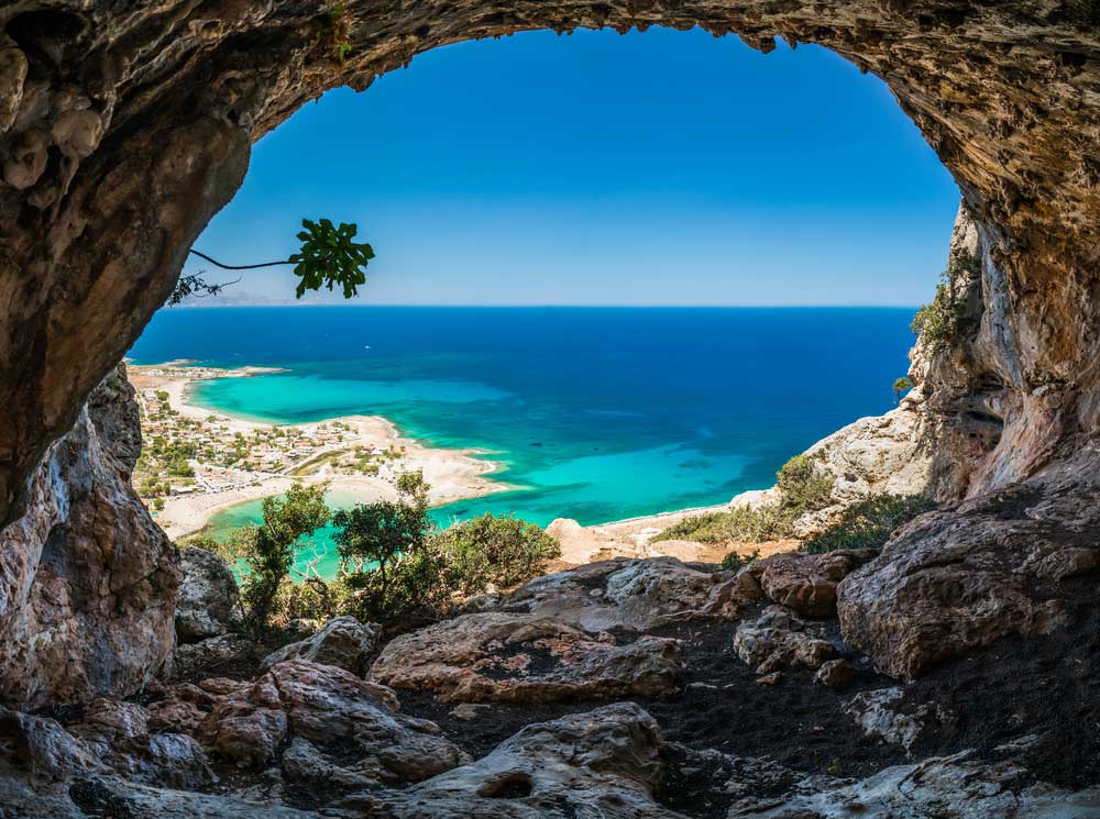 Griekenland-Kreta-Doorkijk-Zee