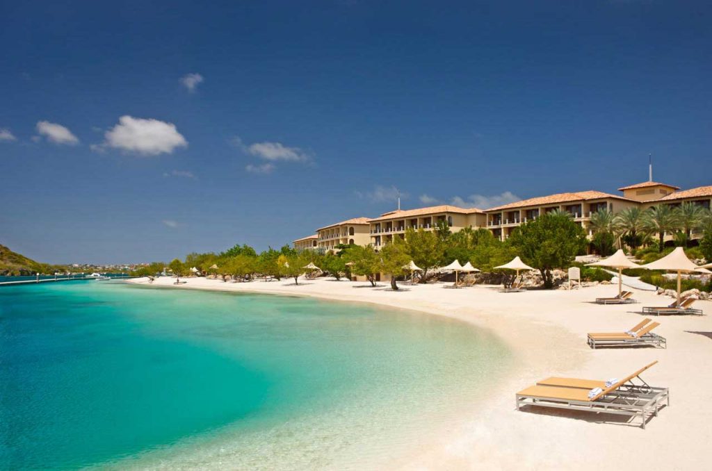 Het privestrand van Santa Barbara Resort Curacao