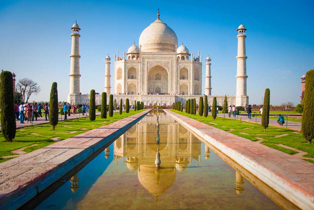 de bekende Taj Mahal in India